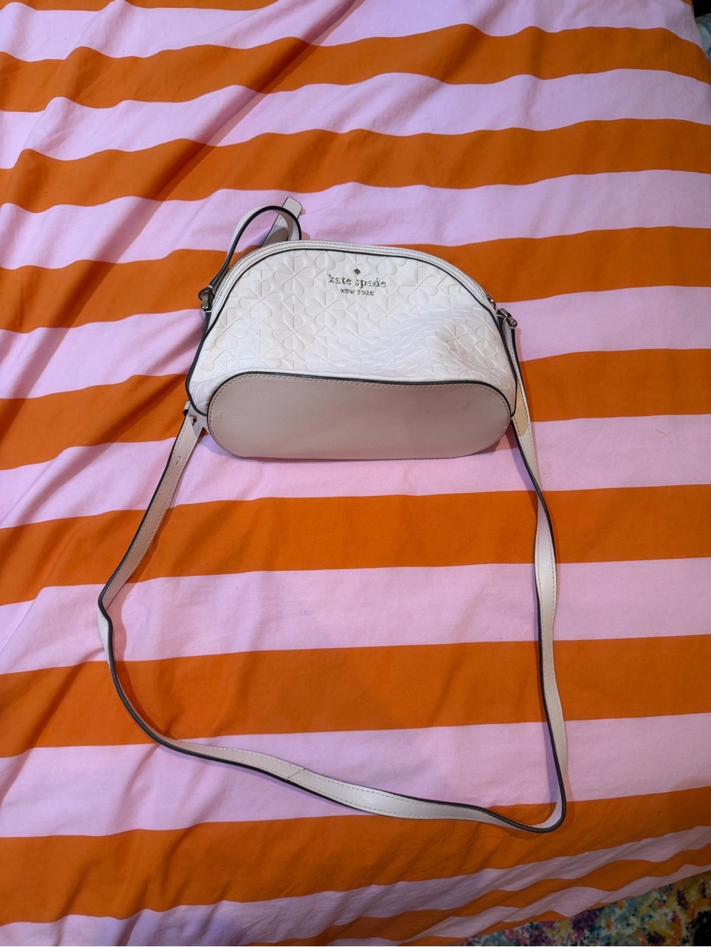 kate spade Cream Quilted Dome Crossbody Bag